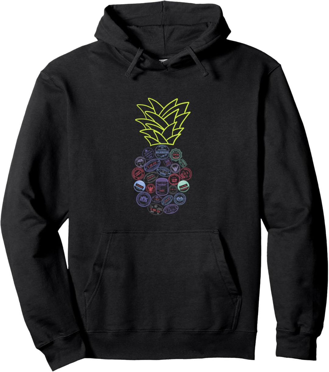 Passport Visa Reise Stempel Ananas Travel Pullover Hoodie