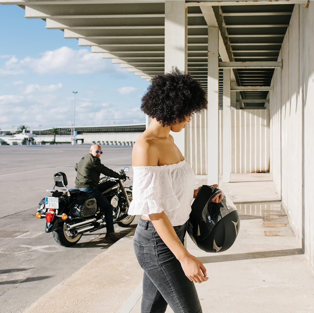 Westt Motorradhelm Herren Damen Integralhelm Klapphelm Flip-up Motorrad Jethelm Chopper Mofa Moped R