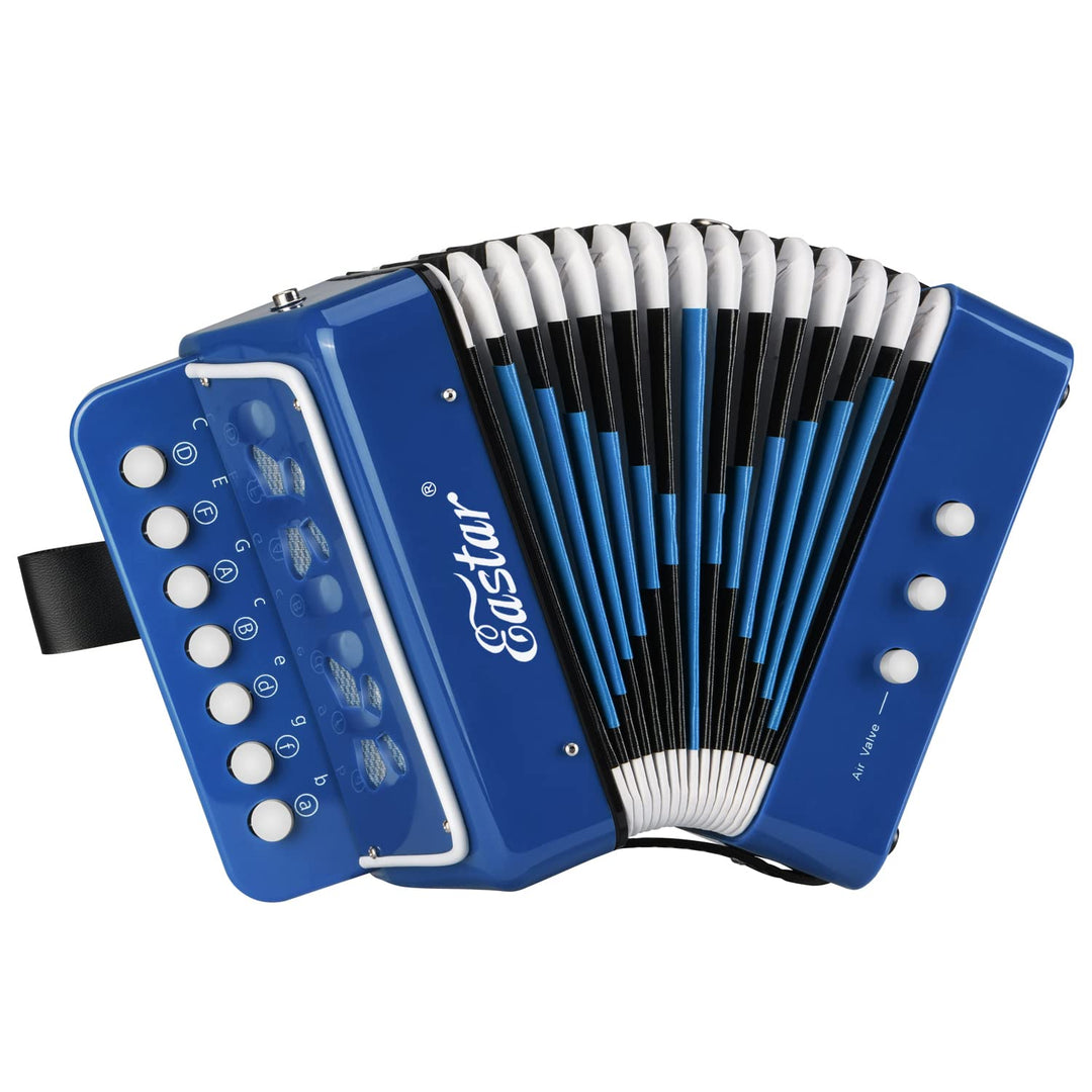 Eastar Akkordeon 10 Tasten Knopf Pädagogisches Musikinstrument für Kinder, Voll Funktionsfähiges Lei