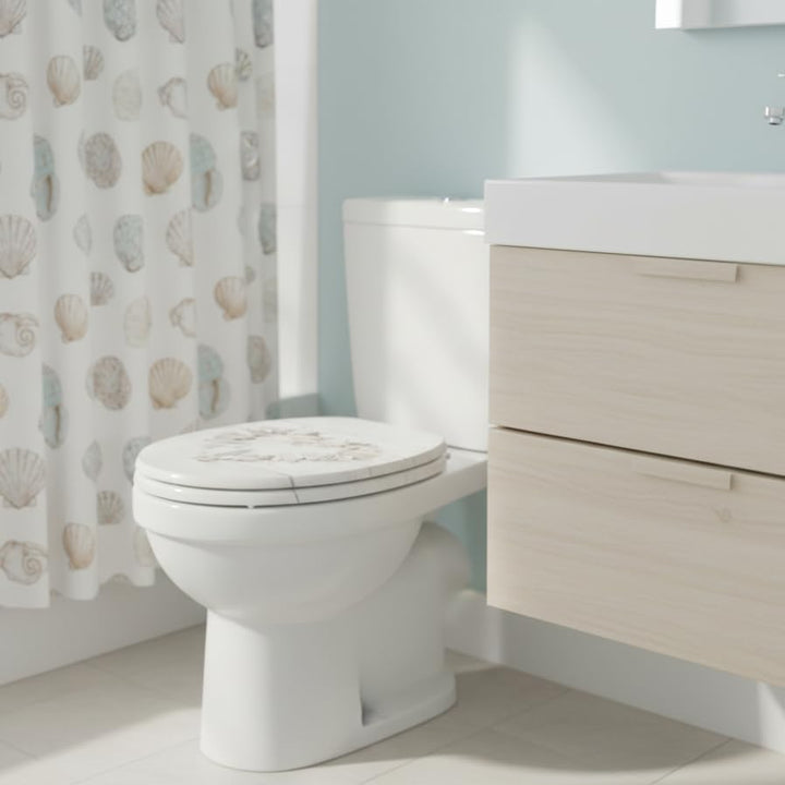 SINOBATH WC-Sitz Mit Absenkautomatik, Hochwertige Und Stabile Antibakterieller Toiletten, MDF Holzke