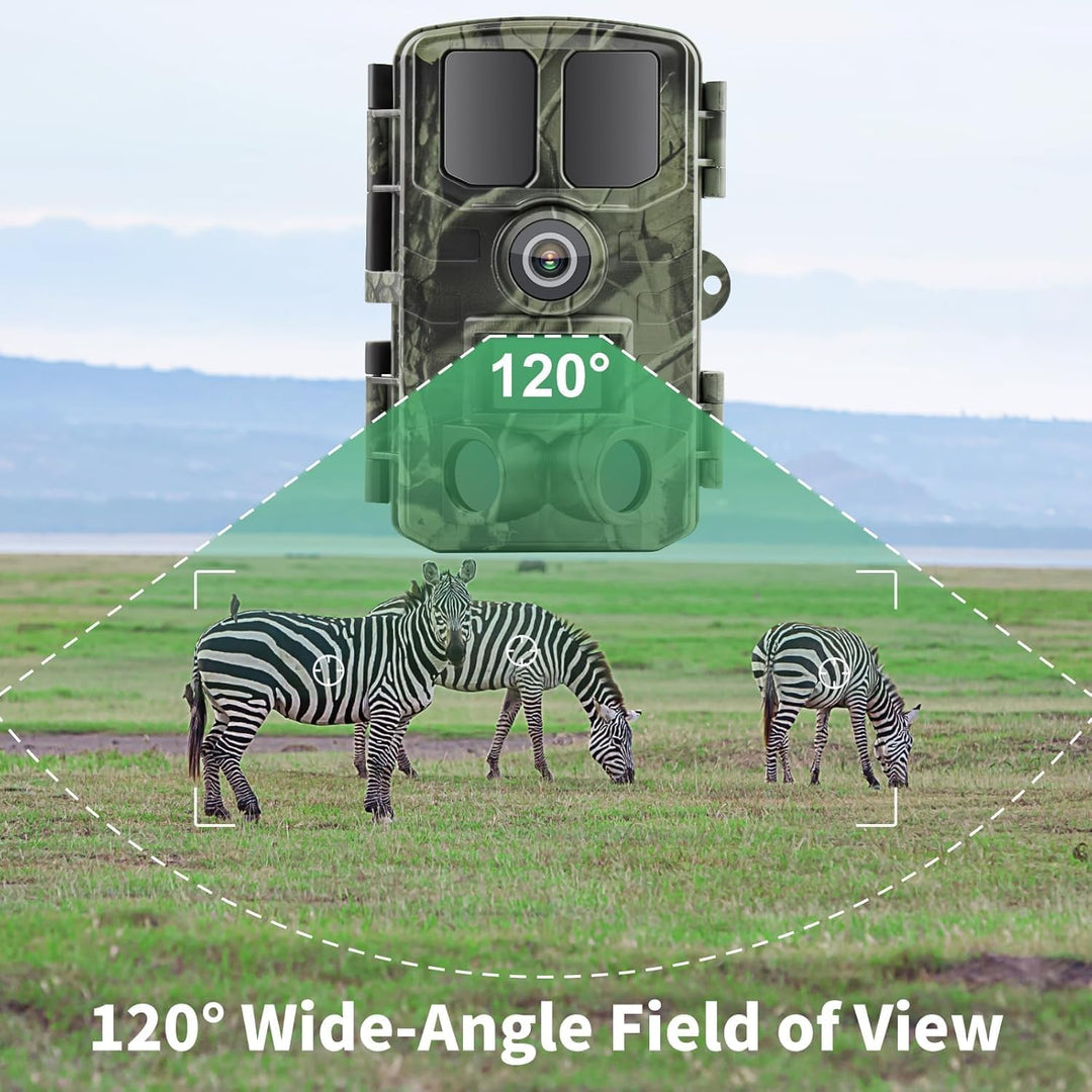 Wildkamera 4K, 48MP Ultra HD Video Wildkamera mit Handyübertragung App, WLAN Wild-Kamera mit Bewegun