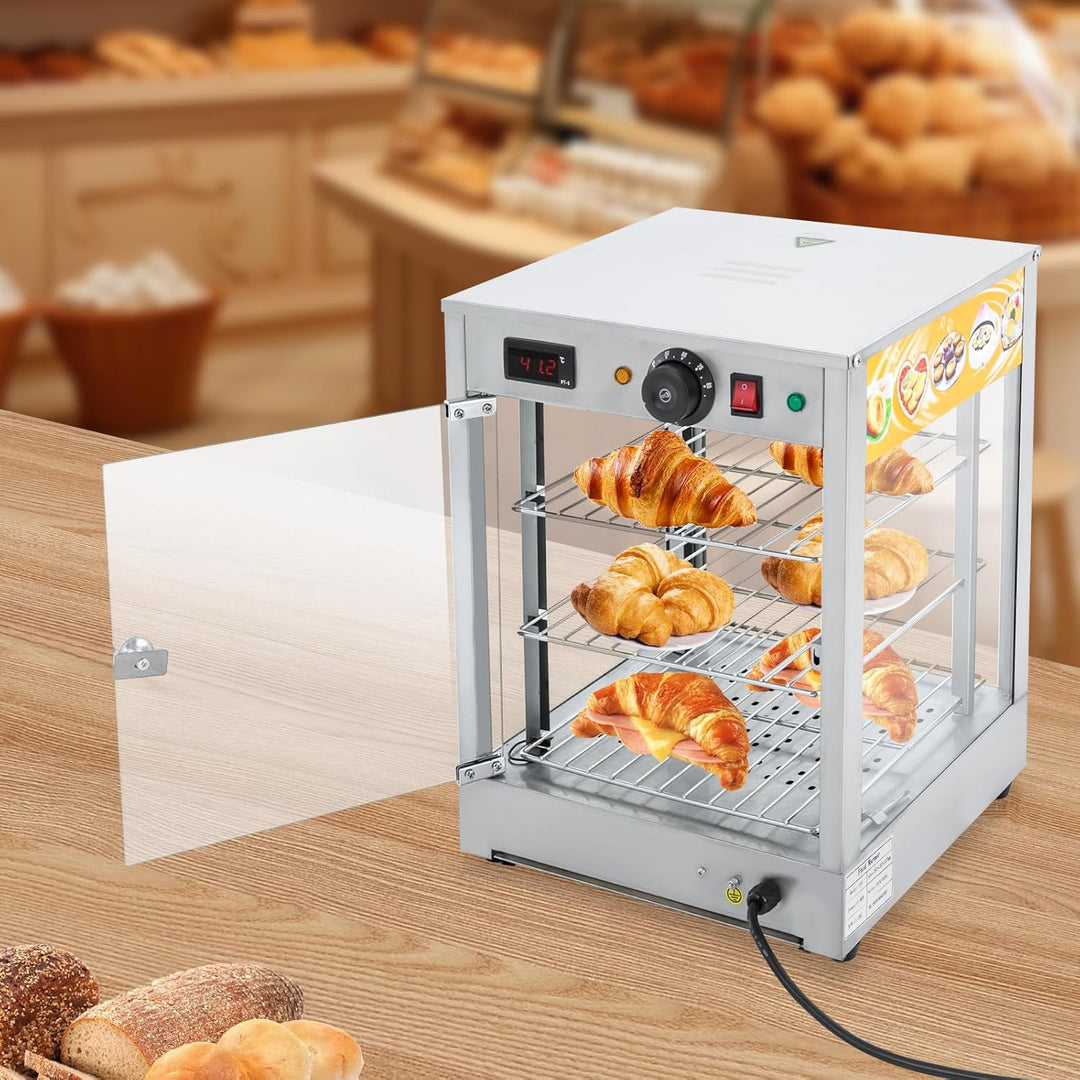 Warmhaltetheke,800w Kommerzieller SpeisenwäRmeschrank 220v 3 Stufen Elektrischer LebensmittelwäRmer