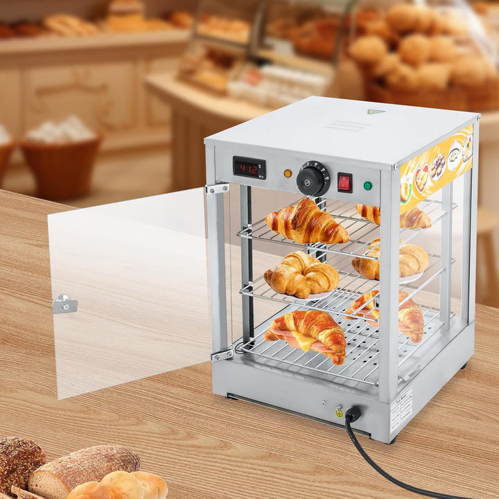 Warmhaltetheke,800w Kommerzieller SpeisenwäRmeschrank 220v 3 Stufen Elektrischer LebensmittelwäRmer