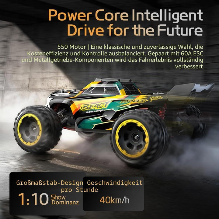 X-Verse SG110PRO 1:10 Ferngesteuertes Auto für Erwachsene, 4WD 40KM/H RC Auto mit Bürstenmotor, 2.4G
