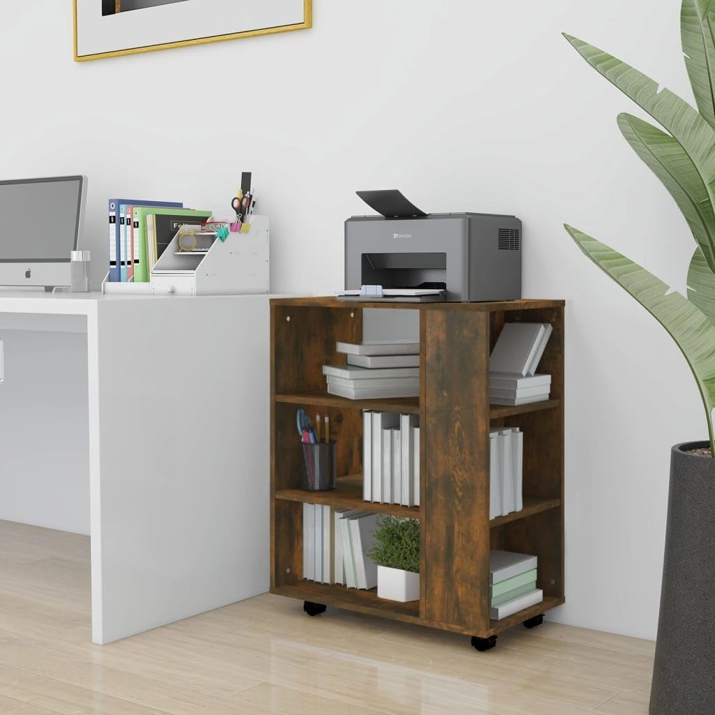 vidaXL Rollschrank, Rollcontainer mit viel Stauraum, Aktenschrank mit Rollen, Büroschrank Bürocontai