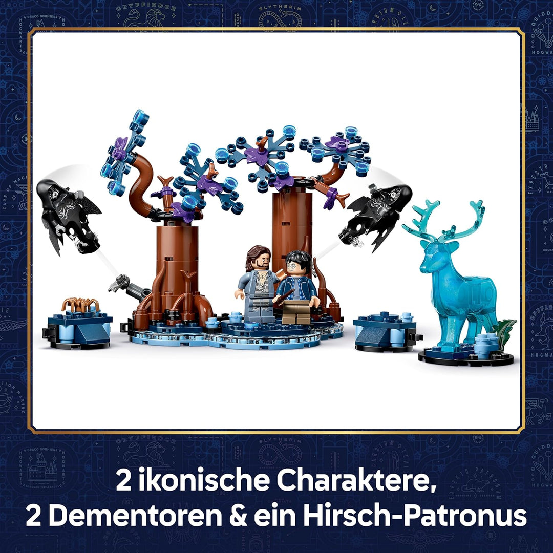 LEGO Harry Potter Verbotener Wald: Expecto Patronum Spielzeug - Modell mit 2 Dementoren, Hirsch und