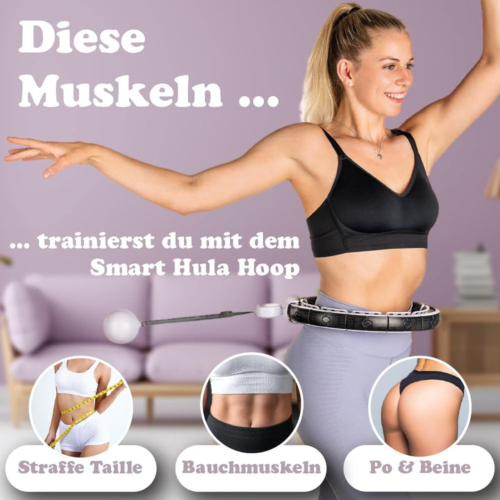 Bellage - Smart Hula Hoop - Smart Hula Hoop Reifen mit Gewicht Ball - Hula Hoop Reifen für Erwachsen
