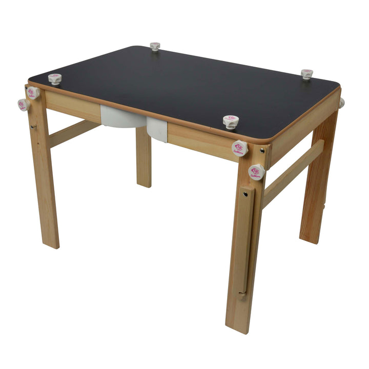 Eichhorn 100002573 - Maltafel für Kreide, Folienstift und Schreibtisch, 2 in 1, Umbaubar, Holztafel