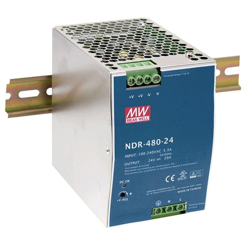 Mean Well NDR-480-24 AC-DC Single Output DIN-Schienen-Netzteil