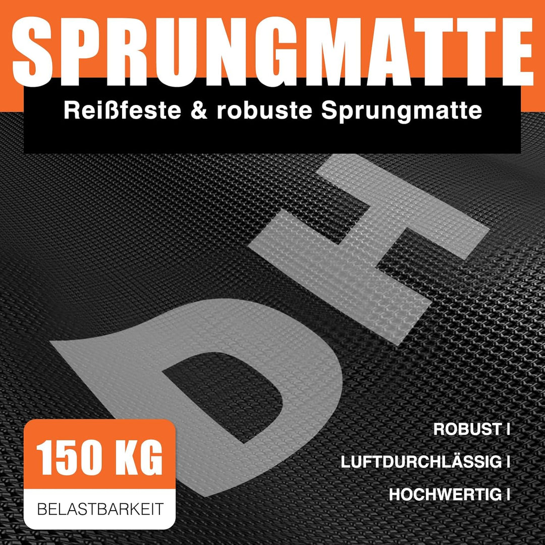 DH FitLife Fitness Indoor Trampolin klappbar ohne Installation | Ø102cm 40 Zoll Mini Trampoline | Tr