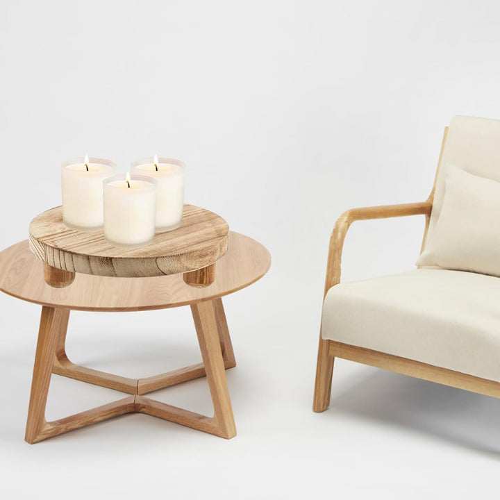 mumisuto Holz Blumenhocker,3 Stück Rund Holz-Topfpflanzenständer Blumenständer Hocker,Blumentopfstän