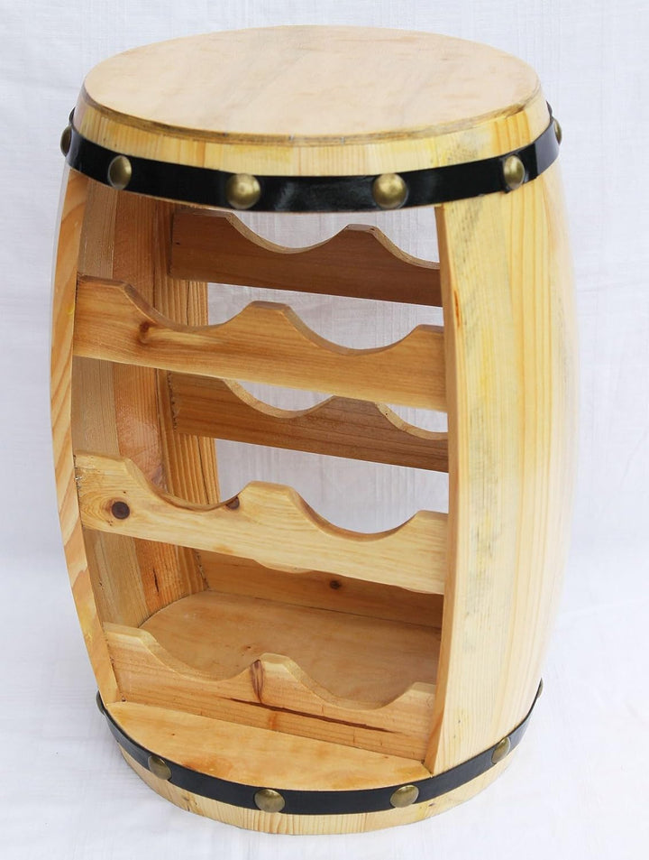 DanDiBo Weinregal Holz Weinfass Fass 42 cm Nr.1511 Flaschenständer Regal Naturlack
