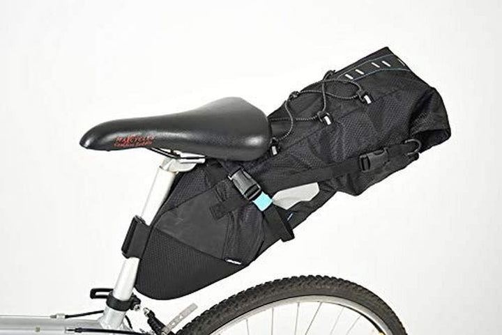 Fischer 86277 MTB Satteltasche | Volumen: 7 Liter | wasserdicht | Gewicht: 430g | Schutzblechfunktio