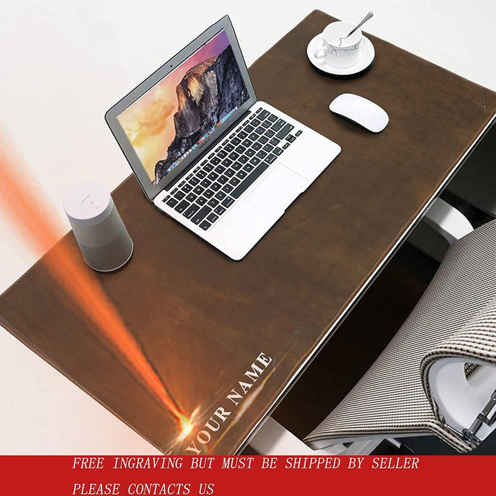Contacts Echtes Leder Laptop Schreibtisch 40X60 cm Pads & Blotters Mauspad Tischmatte Kaffee (S), S