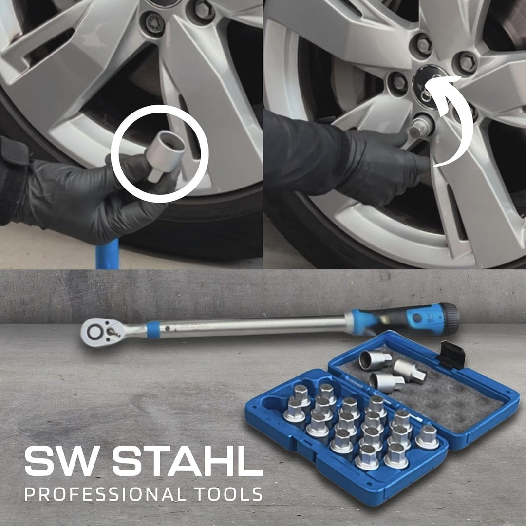 SW-Stahl 02383L-16 Felgenschloss Adapter 536 I geeignet für VW I Felgenschlösser lösen I Radsicherun
