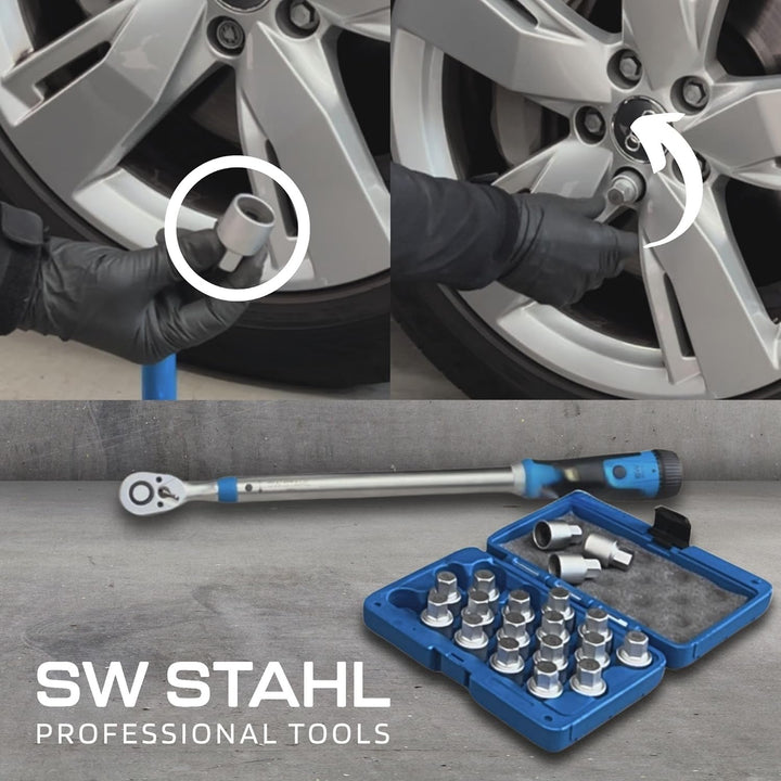 SW-Stahl 02383L-16 Felgenschloss Adapter 536 I geeignet für VW I Felgenschlösser lösen I Radsicherun