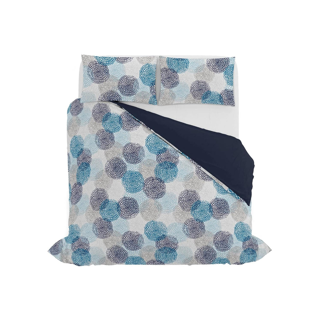 Italian Bed Linen Fantasy Bettbezug, Soffioni Blu, Doppelte