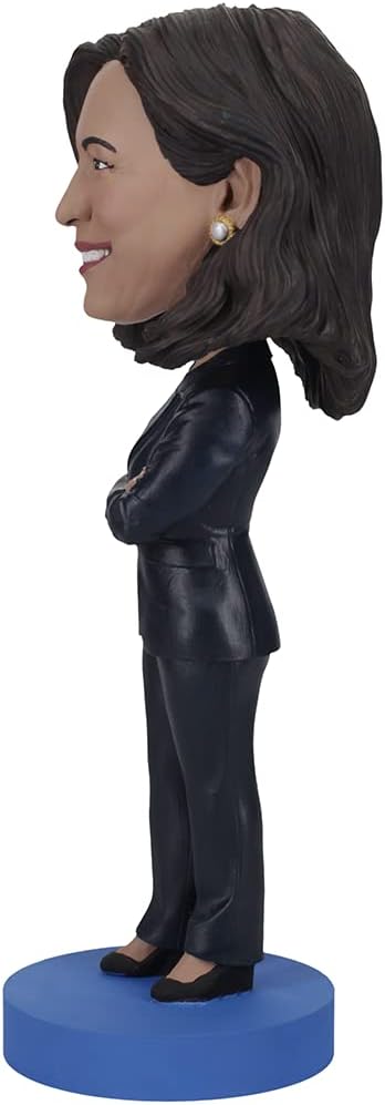 Royal Bobbles Kamala Harris Wackelkopf, Premium Polyresin lebensechte Figur, einzigartige Seriennumm