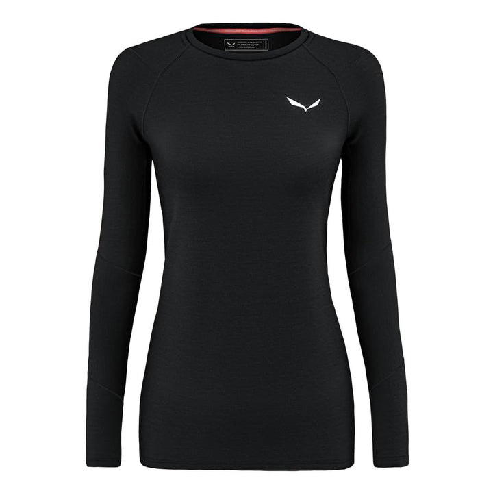 Salewa Cristallo WARM AMR W L/S Tee. XS Black Out, XS Black Out
