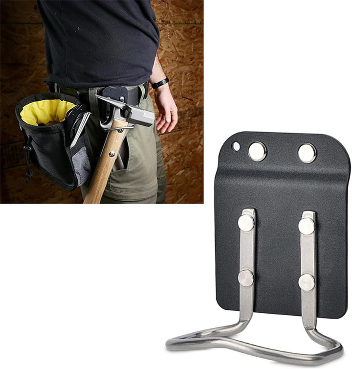 Tragbarer Hammerhalter aus Edelstahl, Werkzeuggürtel für Klauenhammer, Beil, Hammer und Bohrerhalter