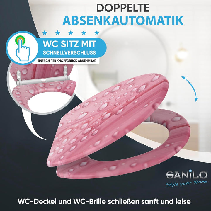 Sanilo WC Sitz mit Absenkautomatik, viele neue Toilettendeckel zur Auswahl, hochwertige Oberfläche,