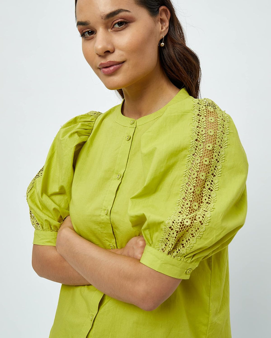 DESIRES Damen Hemd mit 2/4-Ärmeln M 3208 Pear Green, M 3208 Pear Green