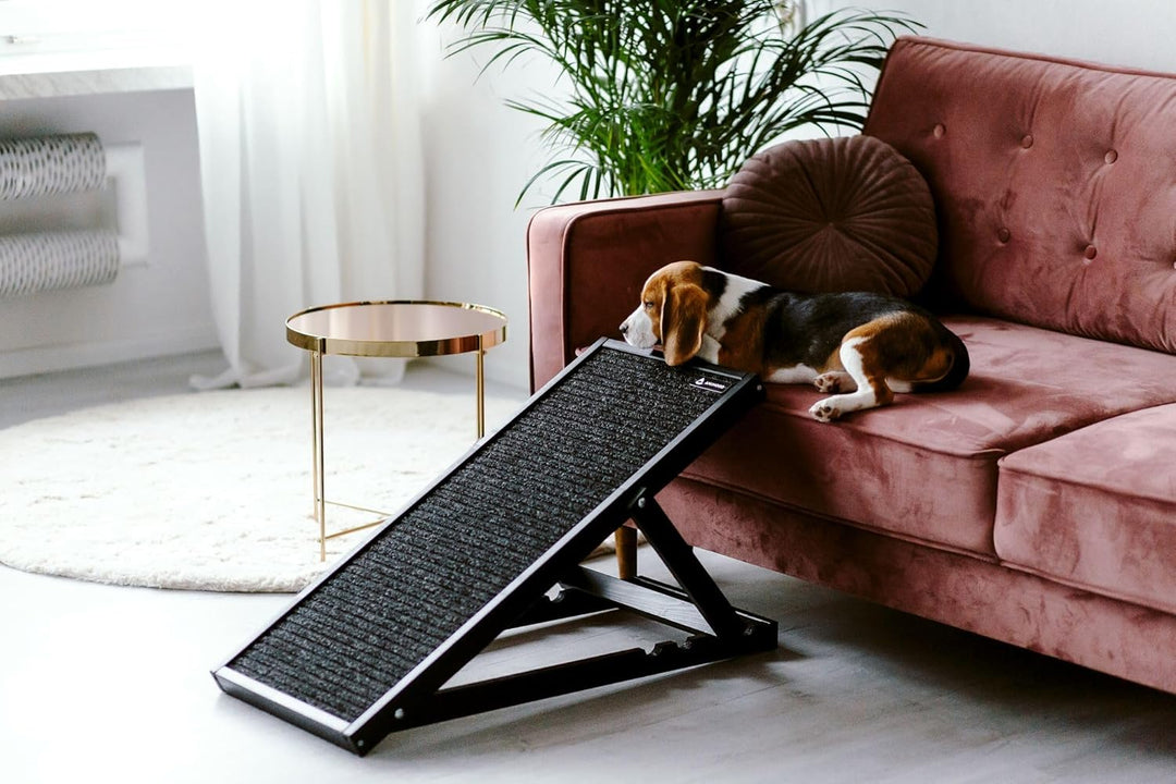 Hunderampe Skipper Hundetreppe 93x44 cm in versch. Farben (schwarz, 93x44 in cm) Schwarz 93x44 in cm