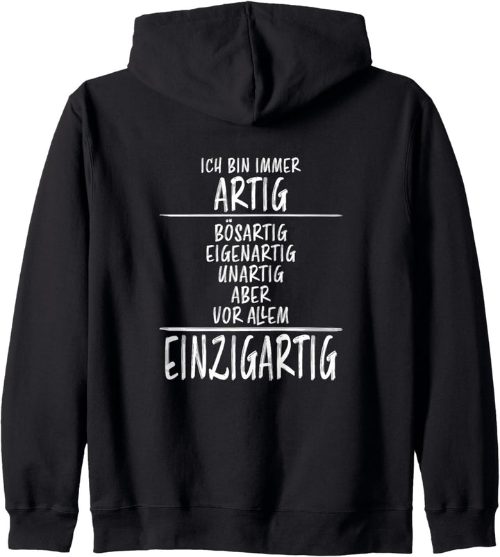 Bösartig Eigenartig Unartig Lustiger Spruch Frech Sprüche Kapuzenjacke