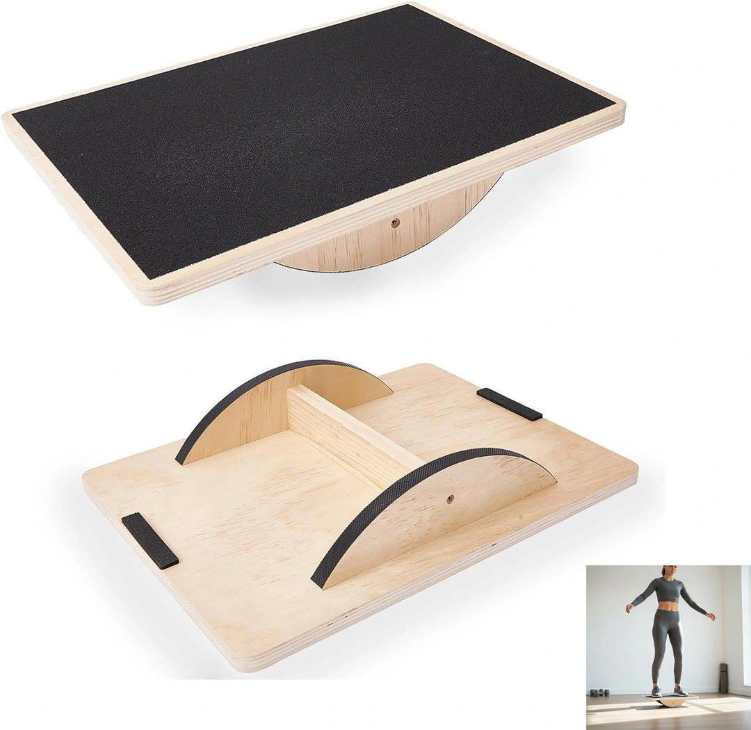 Wadendehner,2-in-1 Holz Balance Board,Tragbares Schrägbrett,Verstellbaren Winkeln,für Wadendehnung K