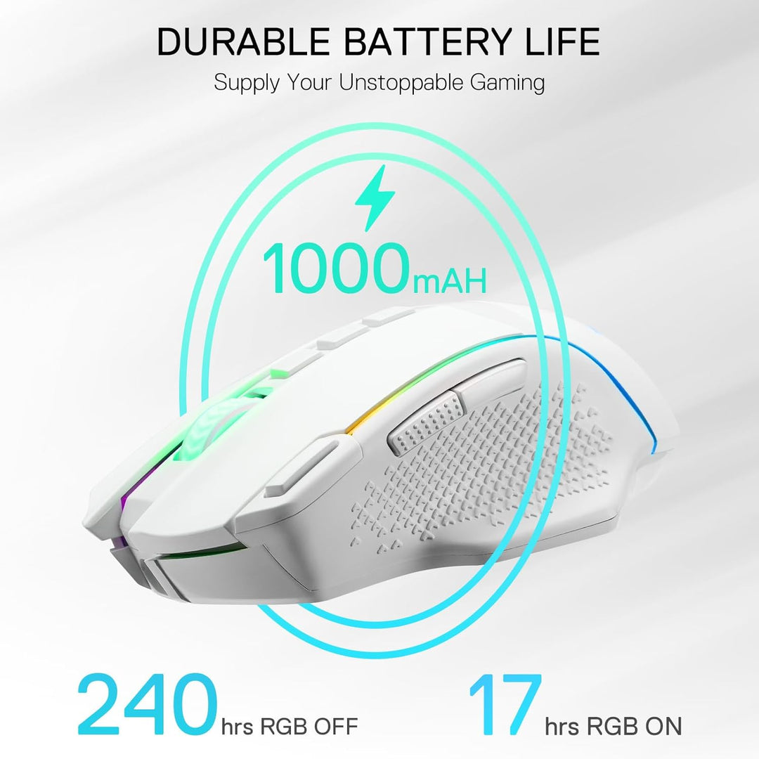 Redragon M991 Kabellose Gaming-Maus, 19.000 DPI kabelgebundene/kabellose Gamer-Maus mit Schnellfeuer