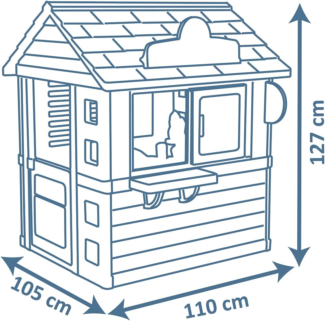 Smoby - Spielhaus Sweety Corner - Kinderspielhaus für drinnen und draussen, mit Verkaufstheke und vi