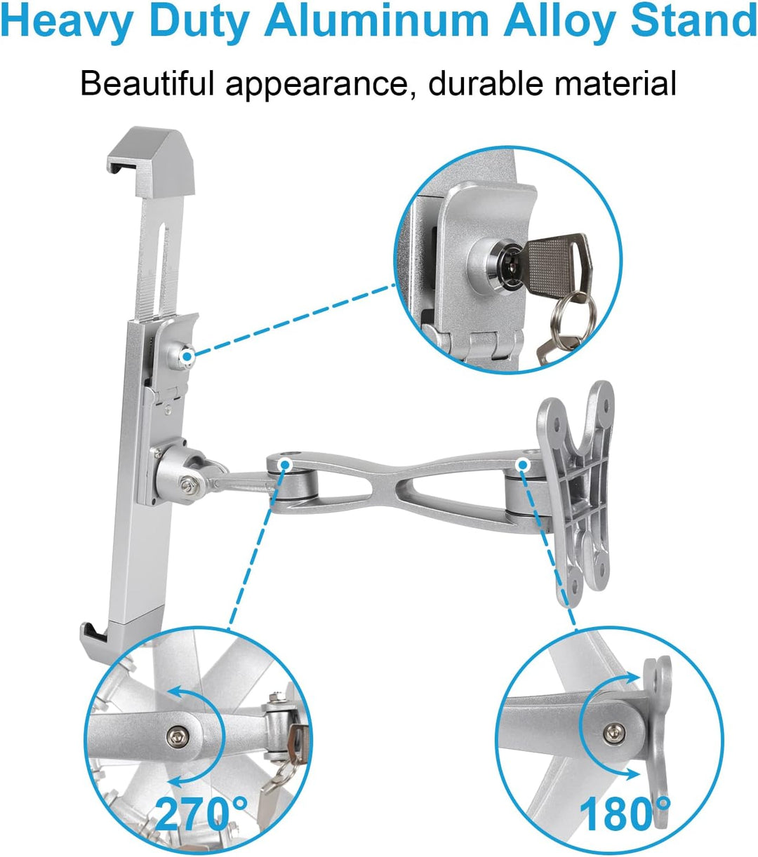 woleyi Wand Tablet Halterung Diebstahlsicherung, Display iPad Halter Anti-Diebstahl, Aluminium Table