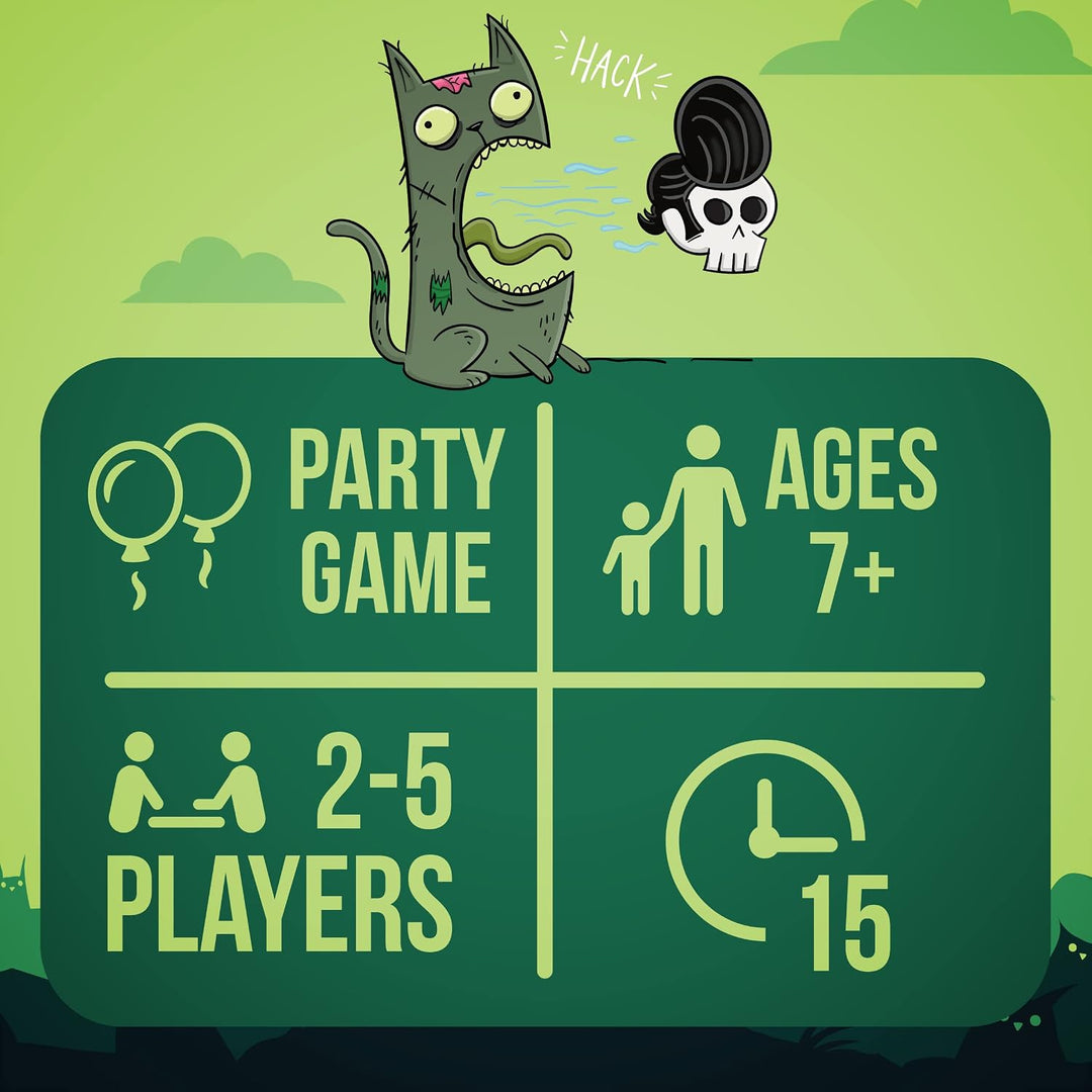 Exploding Kittens Zombie Kittens Card Game, 2-5 Players, Ages 7+, Zombie Kittens
