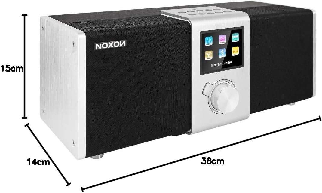 NOXON Nova II Internet-/DAB+ Radio mit Spotify, 50W schwarz/silber Schwarz / Silber NOXON Nova II, S