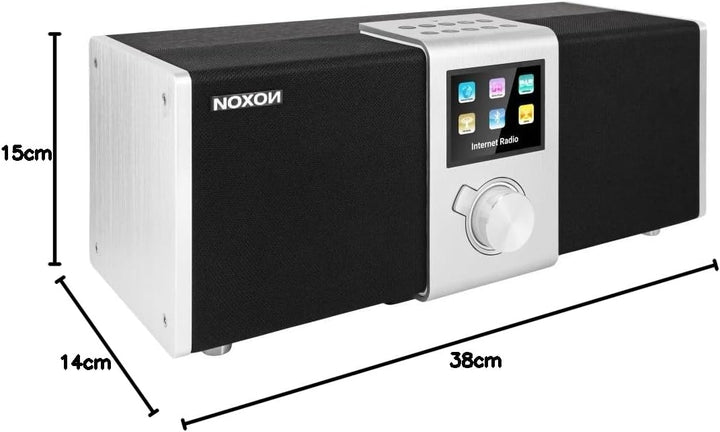 NOXON Nova II Internet-/DAB+ Radio mit Spotify, 50W schwarz/silber Schwarz / Silber NOXON Nova II, S