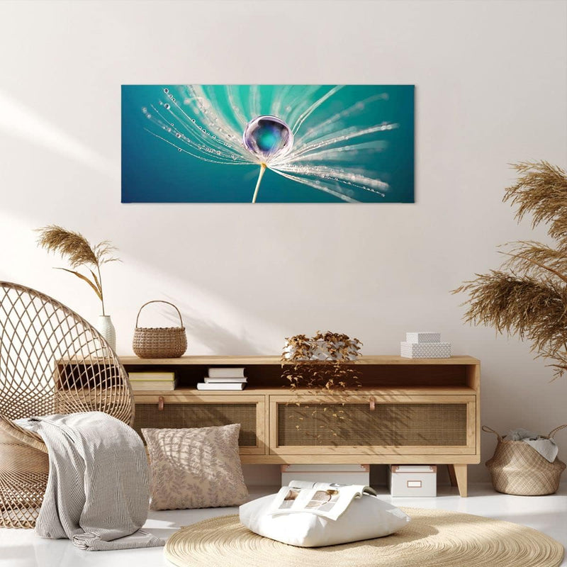 Panorama Bilder auf Leinwand 100x40cm Leinwandbild mit Rahmen Pflanze Natur Gross Wanddeko Bild Schl