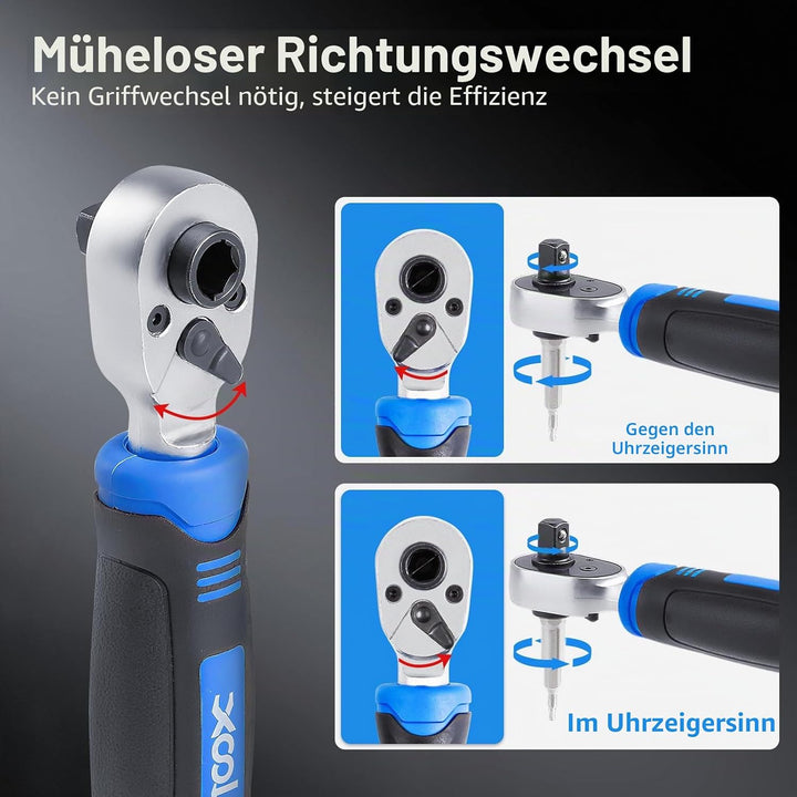 XOOL 78-in-1 Ratschen-Schraubendreher Set, Multifunktionales Präzisions-Werkzeugset mit 41 Bits, 6,3