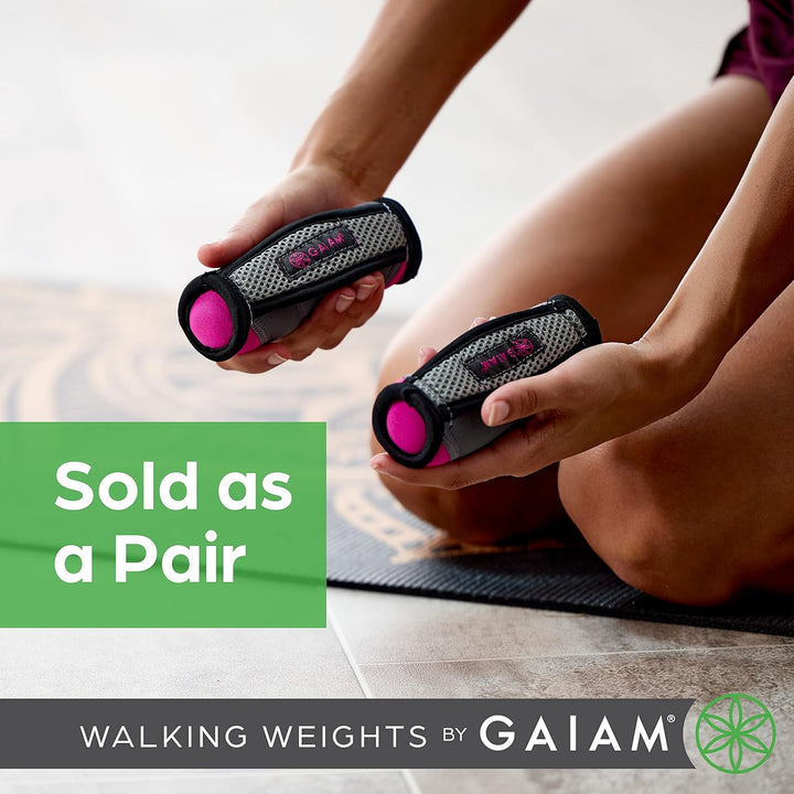 Gaiam Unisex-Erwachsene for Women & Men Soft Dumbbell Walking Weight Sets with Hand Strap Handgewich
