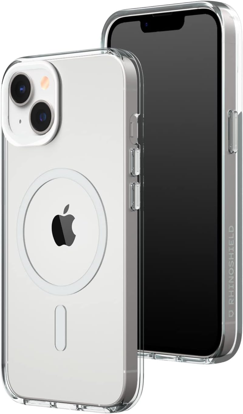 RhinoShield Clear Case kompatibel mit MagSafe für [iPhone 14/13]|Überragende Magnetstärke, Vergilbun