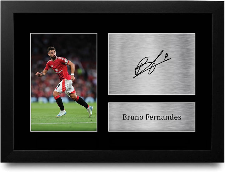 HWC Trading FR Bruno Fernandes Geschenke gedruckt Autogramm Bild für Fans und Unterstützer - A4 Eing