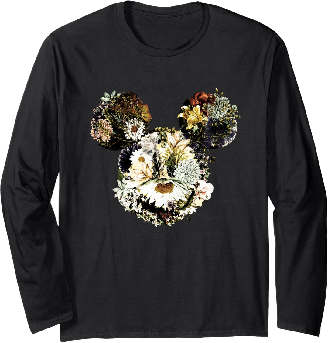 Disney Floral Mickey Mouse Blooming Florals Langarmshirt