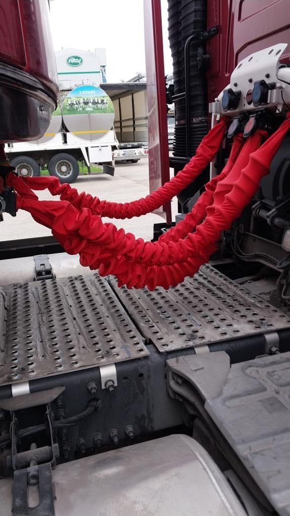 1x LKW Luftschlauchkabel Strumpfhosen-Abdeckung Stretch-Ärmel-Abdeckung (Schwarz), Schwarz