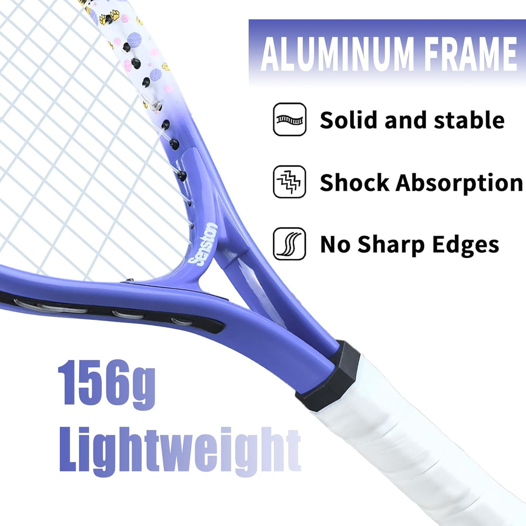 Senston Tennisschläger 17/23 Zoll Tennis Racket für Jugendliche– Leicht, Langlebig, Einfach zu greif