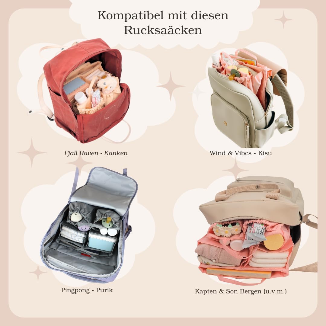 Wickeltasche Pico - Babytasche Taschenorganizer Innentasche Baginbag Inlett für die eigene Handtasch