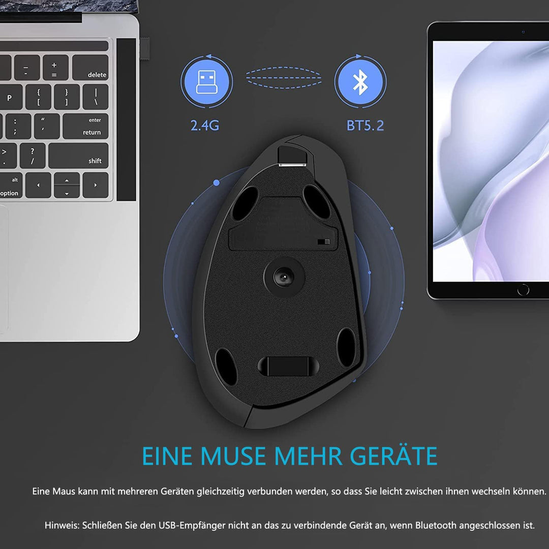2.4G Wireless Vertikale Ergonomische, Wiederaufladbar, Optische Maus Vertical Ergonomic Optical Mous