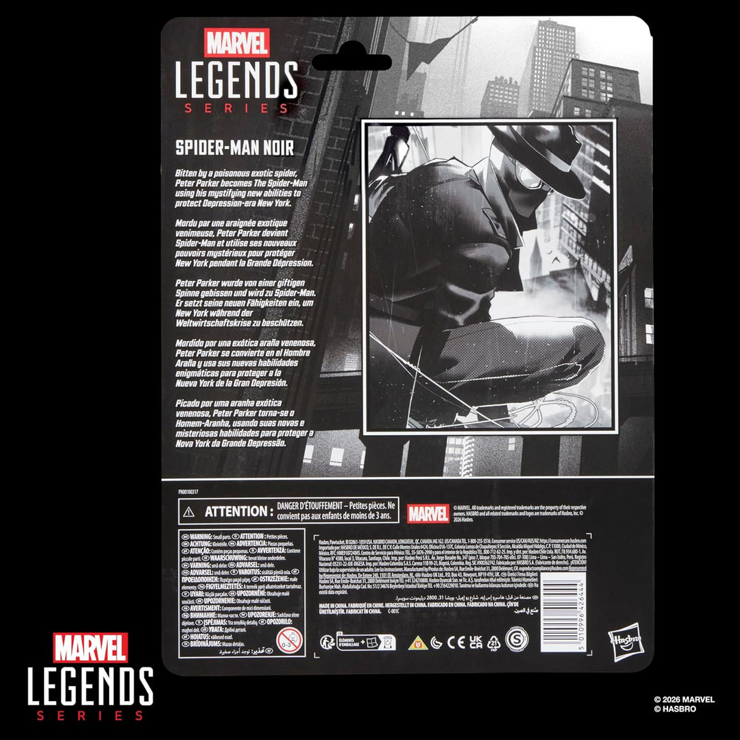 Marvel Legends Series Spider-Man Noir, Retro Cardback Spider-Man Comics Action-Figur zum Sammeln (15