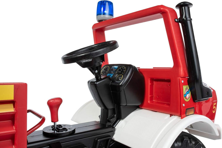Rolly Toys 038220 rollyUnimog Feuerwehr Edition 2020 (Kinderunimog, Tretfahrzeug) - inkl. RollyFlash