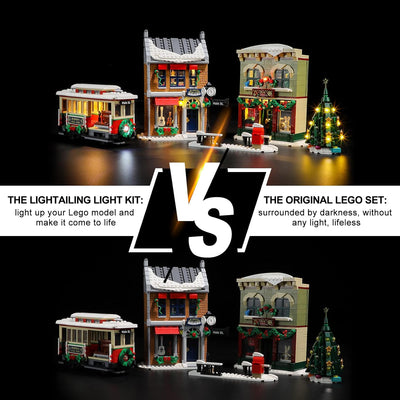LIGHTAILING Licht-Set Für Lego- 10308 Weihnachtlich-geschmückte-Hauptstrasse - Led-Beleuchtungsset K