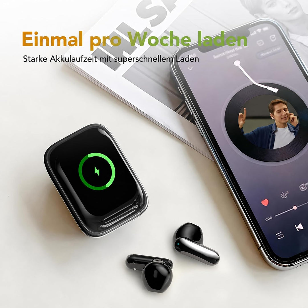 NE48 Übersetzer Kopfhörer, KI Sprachübersetzer Ohrhörer mit 165 Sprachen in Echtzeit, Bluetooth 6.0