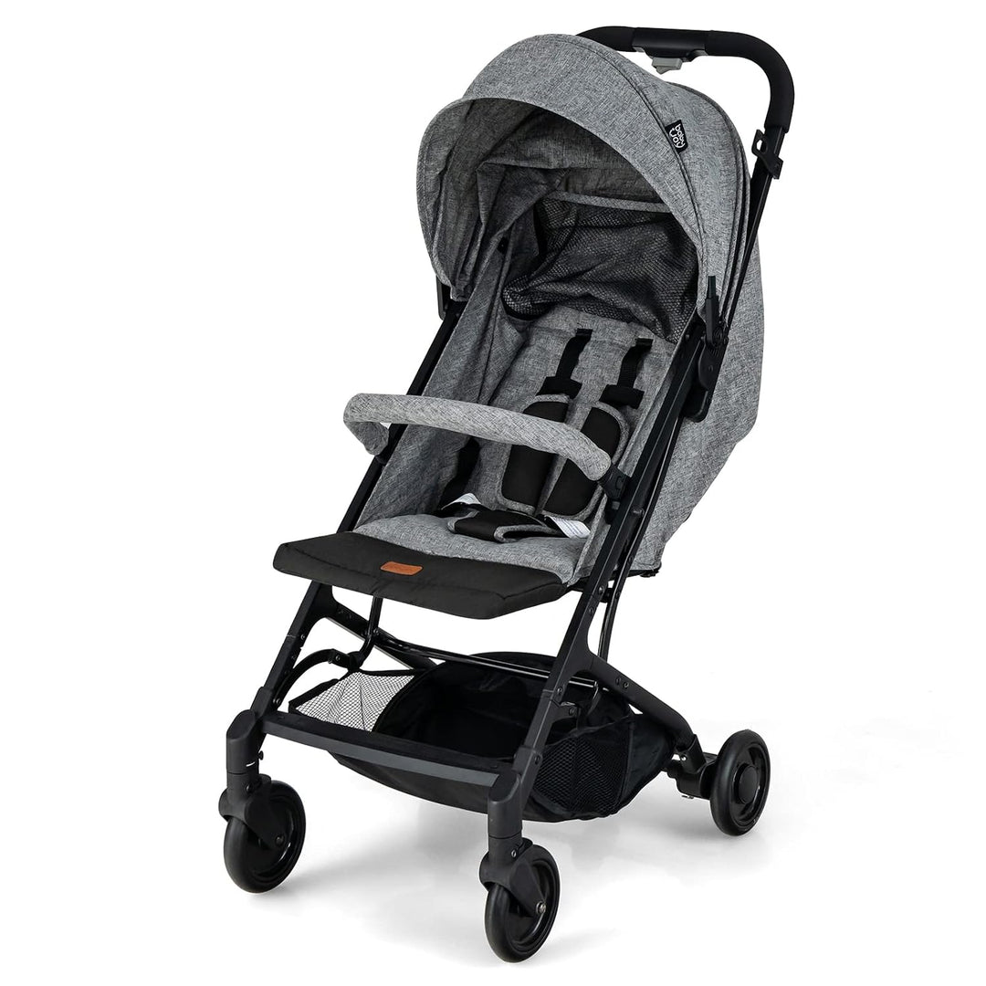 LIFEZEAL Zusammenklappbarer Kinderwagen, Kinderbuggy mit verstellbarer Rückenlehne, Buggy mit Schlaf